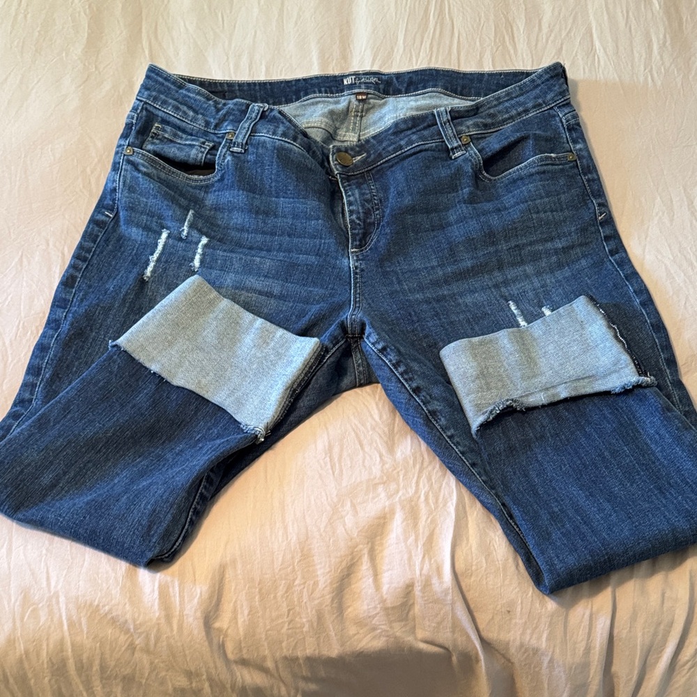 Kut from the Kloth Dark Blue Boyfriend Jeans
